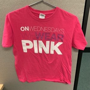 Pink cheer “on Wednesday’s we wear pink” shirt